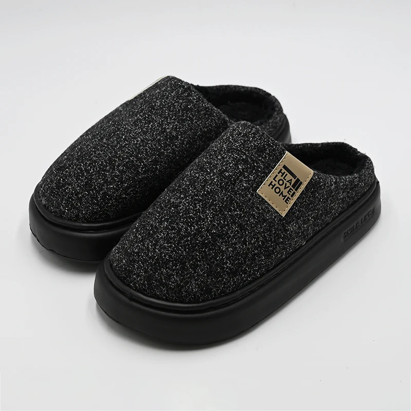 Itim na sesame cotton tsinelas