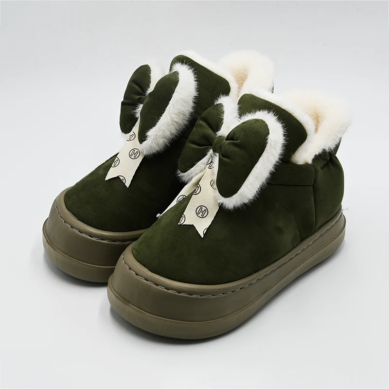 Bow half-top snow boots