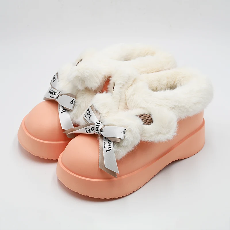 Bowknot ear snow boots